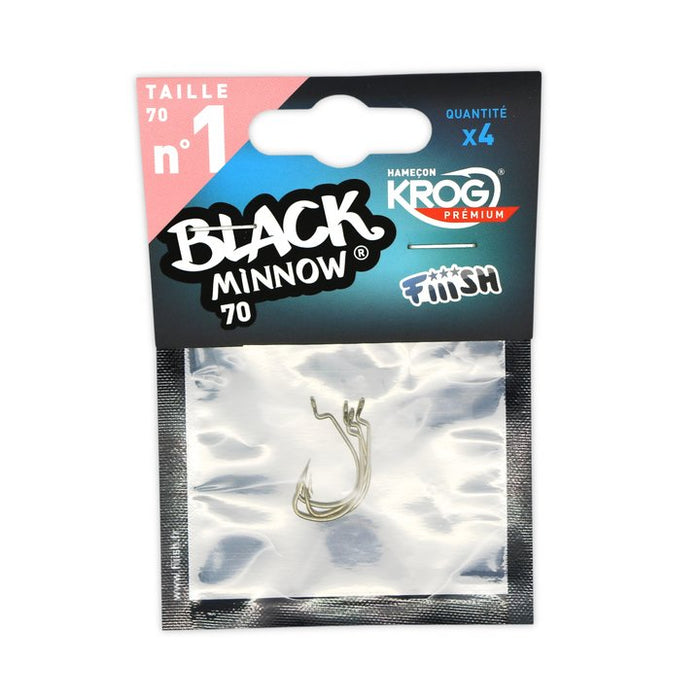 Black Minnow 70 - 4 Hook Krog Premium VMC
