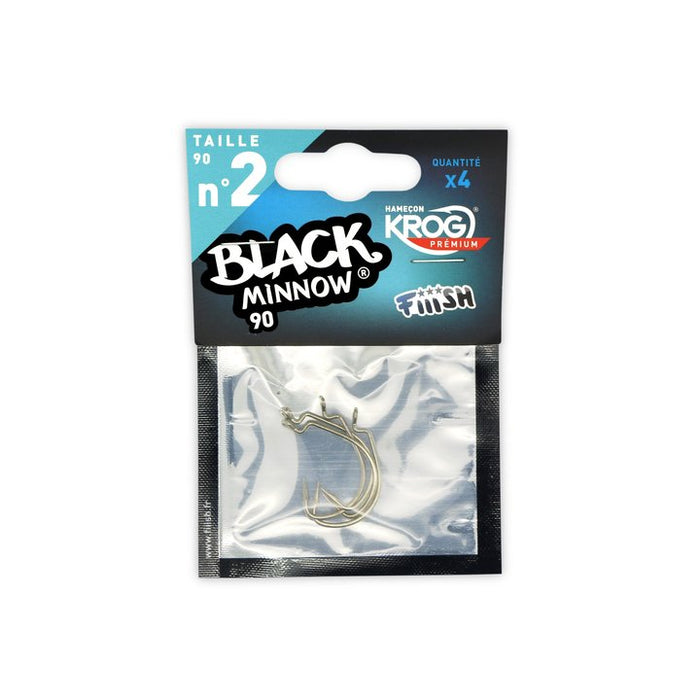 Black Minnow 90 - 4 hook Krog Premium VMC