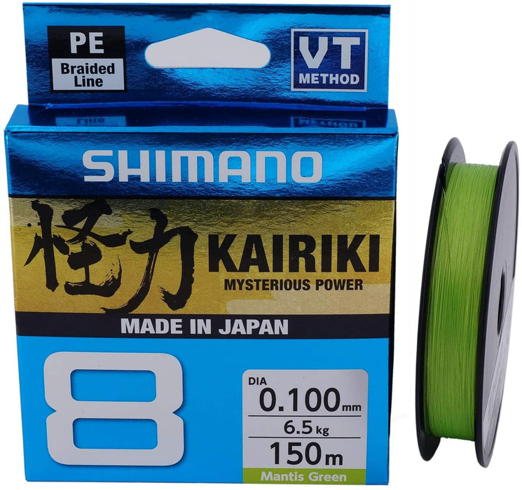 Trenzado Shimano KAIRIKI 8x 150 metros Mantis Green